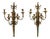Louis XVI Style Gilt Bronze Wall Appliques, Pair For Sale