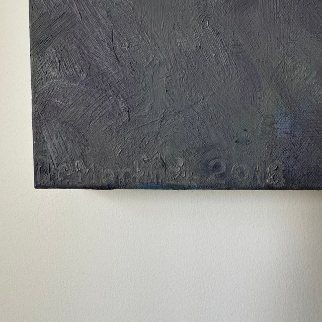 Contemporary DeMartino 2018 Signed Expressionist Architectural Oil Painting For Sale - Image 3 of 3
