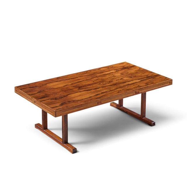 Wood Torbjørn Afdal for Bruksbo Mid Century Danish Rosewood Coffee Table For Sale - Image 7 of 8