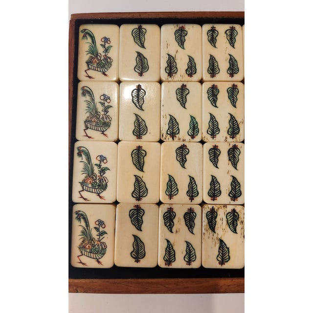 Museum-Quality Antique Mahjong Set From the 1920s in Bone and Bamboo For Sale - Image 18 of 18