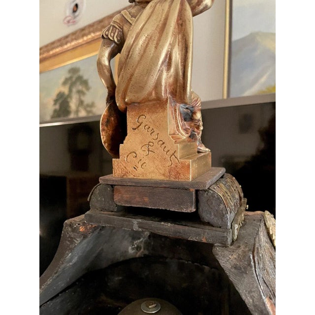 18th Century French Boulle Bracket Clock by Nicolas Delaunay For Sale In Los Angeles - Image 6 of 13