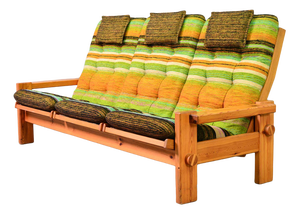 Three-Seater Dymling Sofa in Pinewood by Yngve Ekström for Swedese, 1970s