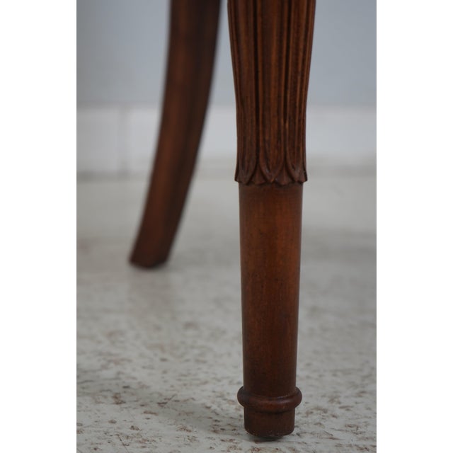 Brown Set of 4 Regency Style Swan Arm Upholstered Occasional Chairs For Sale - Image 8 of 12