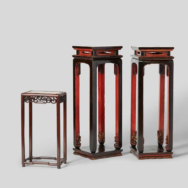 Mid 19th Century Pair of Ornate Qing Display Stands For Sale - Image 11 of 12