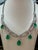 Emerald 45 Ct Zambian Emerald and 12 Ct Diamond Necklace and Earring Bridal Suite For Sale - Image 8 of 8