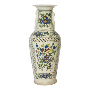 Antique Ottoman Kutahya Turkish Vase With Iznik Design