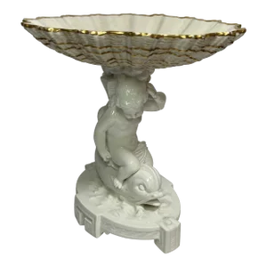 Mid 20th Century Continental Figural Porcelain Compote