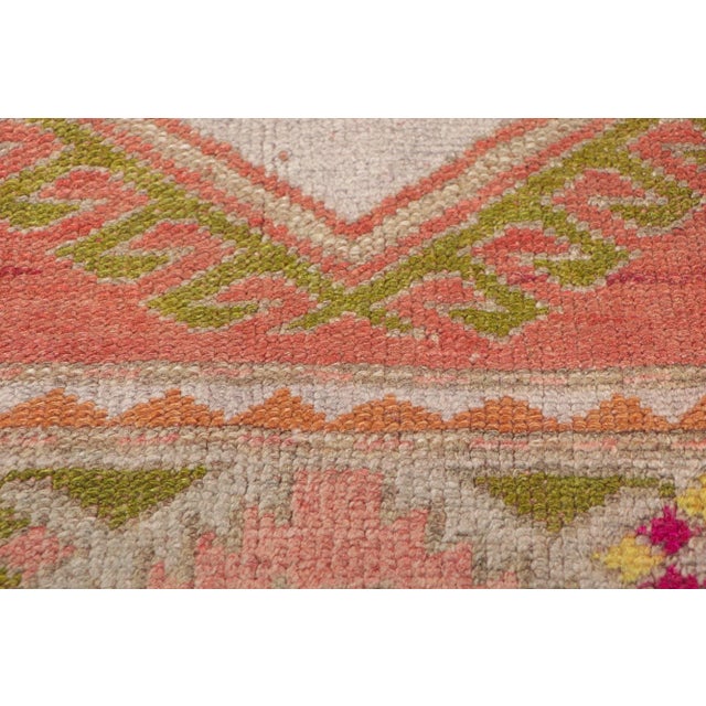 Mid 20th Century Vintage Turkish Oushak Rug - 04'10 X 08'01 For Sale - Image 5 of 10