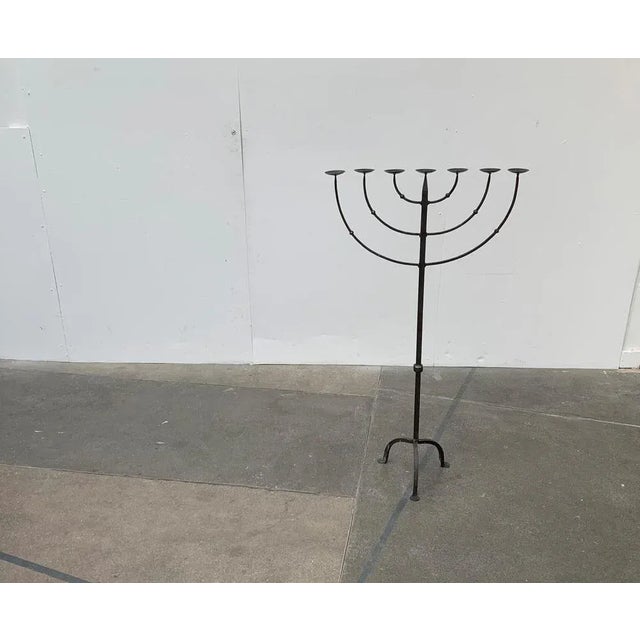 Brutalist Wrought Iron Candleholder For Sale - Image 13 of 18