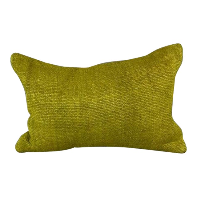 16 x 24 Hemp Pillow Turkish Cushion Natural Green Pillow Cushion Cover For Sale