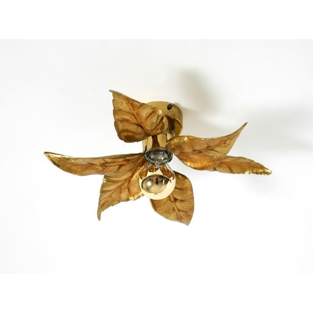Vintage Florentine-Style Brass Ceiling Lamp by Willy Daro for Massive, Belgium, 1970s For Sale - Image 6 of 18