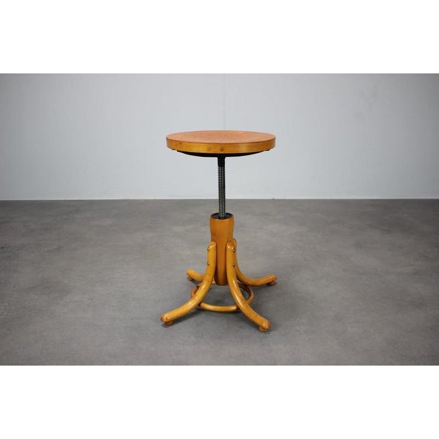Vintage Adjustable Piano Stool by Tatra Furniture, Czechoslovakia, 1960 For Sale - Image 4 of 8