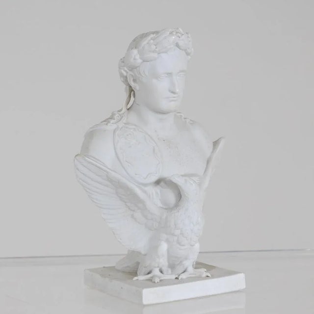 After Bertel Thorvaldsen, Bust of Napoleon Bonaparte, 19th Century, Bisque Porcelain For Sale - Image 6 of 9