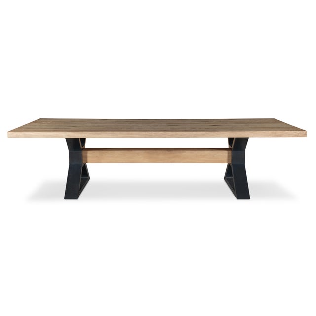 Transitional Century Furniture Open Sky 120" Dining Table - Natural For Sale - Image 3 of 5