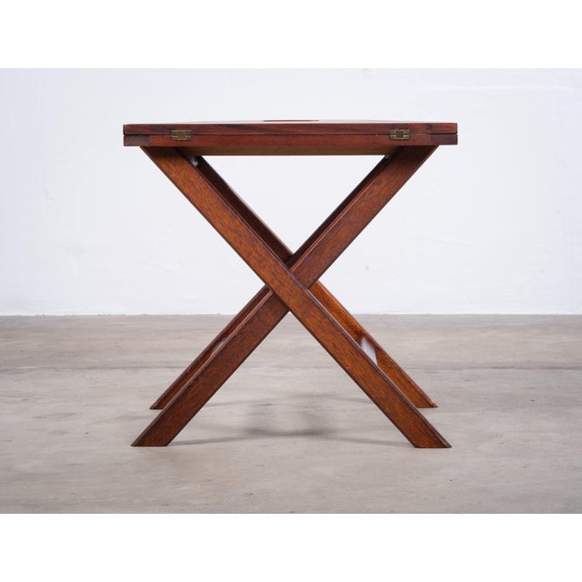 Vintage Folding Mahogany Tray Table, 1950s For Sale - Image 9 of 10