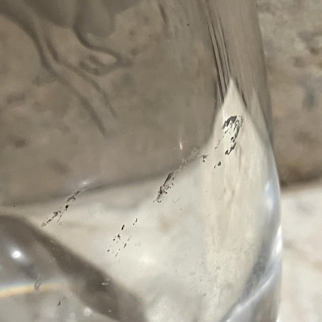 1970s Strombergshyttan Crystal Art Glass Vase Etched Deer For Sale - Image 10 of 12