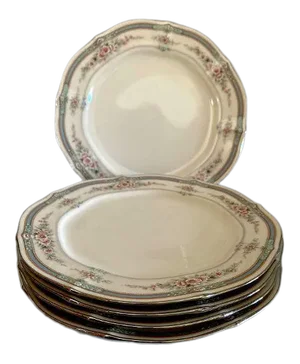 Vintage Noritake Rothschild Pattern Salad Plates S/5