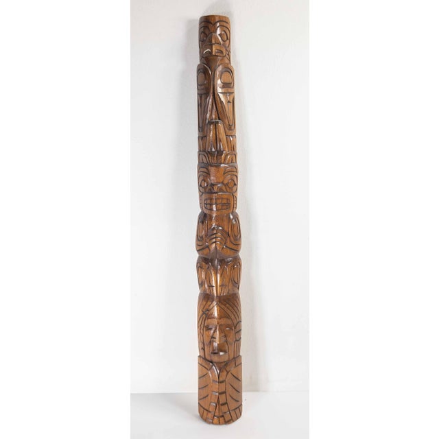 Late 20th Century Northwest Coast Squamish Native American Indian Totem by R Krawchuk For Sale - Image 4 of 18