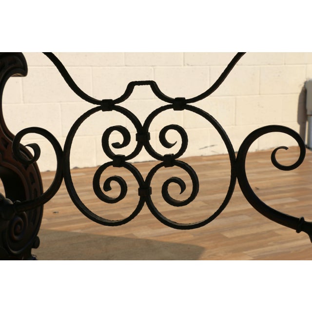 Brown Spanish Baroque Revival Rosewood & Walnut Trestle Dining Table, Circa 1930s For Sale - Image 8 of 18