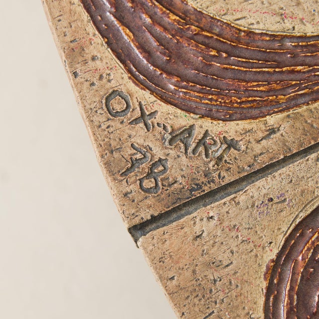 Tan Danish Ceramic Coffee Table by Ox Art for Trioh Møbelfabrik, 1970s For Sale - Image 8 of 11