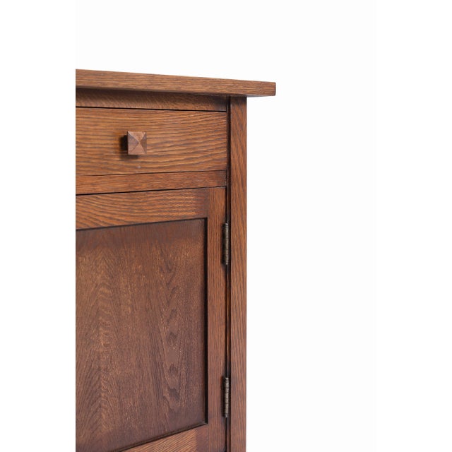2020s Mission 1 Door 1 Drawer Nightstand - Walnut Stain For Sale - Image 5 of 10