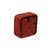 1980s Handcrafted Vintage Chinese Red Lacquer Square Floral Accent Box For Sale - Image 5 of 9