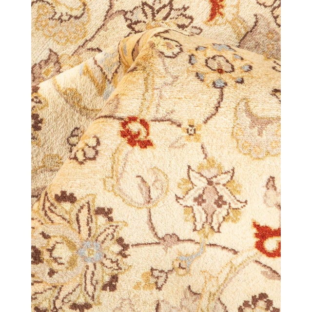 Textile Mogul, One-of-a-Kind Hand-Knotted Area Rug in Ivory, 4' 2" x 6' 2" For Sale - Image 7 of 8