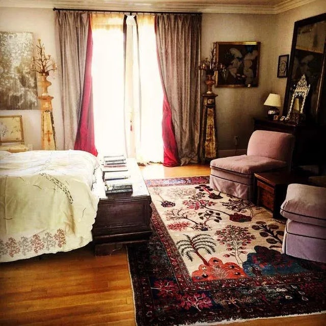 Stupendous very rare pair of Italian Torcheres, beautifully painted, the top of the torcheres are adorned by an...