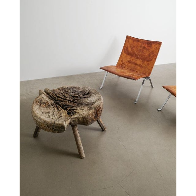 Antique Brutalist Swedish Wooden Butcher Side Coffee Table, 1800s For Sale - Image 6 of 8