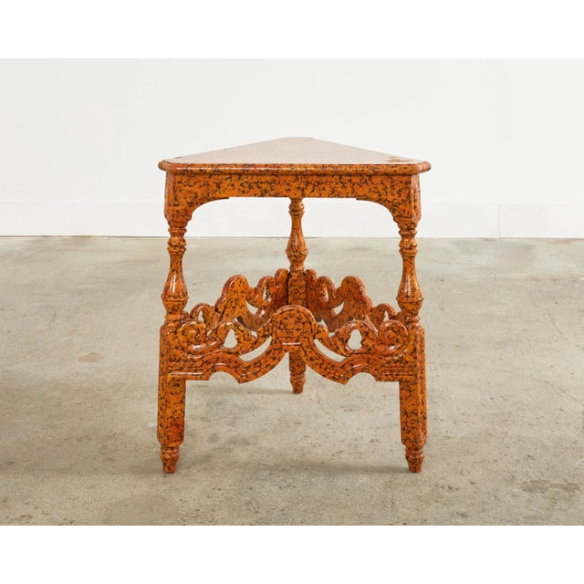 Victorian English Victorian Cricket Table Spreckled by Ira Yeager For Sale - Image 3 of 13
