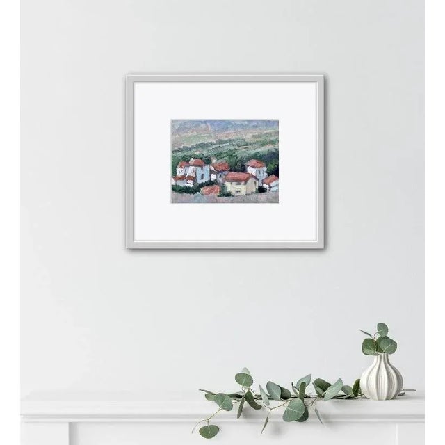 Contemporary "Italy, Red Roof Tops" Contemporary Impressionist Style Landscape Oil Painting For Sale - Image 3 of 12