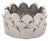 Late 20th Century Fred of Paris 18k White Gold 12mm Wide 3 Tier Crown Band Ring - Size 7.25 For Sale