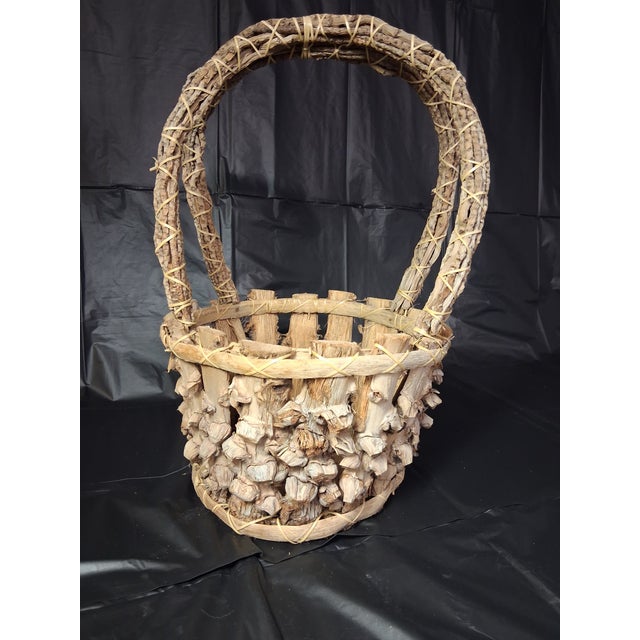 Antique Primitive Foraging Basket For Sale In Detroit - Image 6 of 8