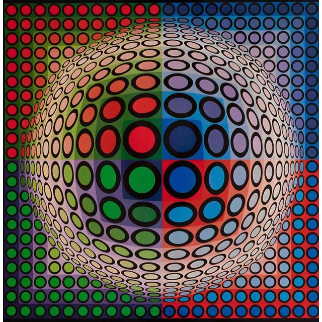Victor Vasarely (1906-1997) VEGA-PAL-B Heliogravure after a work by the artist On heavy paper, 41 x 41 cm (approx. 16 x 16...