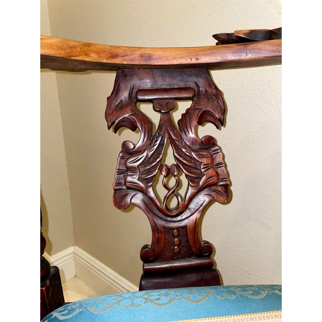 Renaissance Late 20th Century Renaissance Style Walnut Corner Chair For Sale - Image 3 of 12