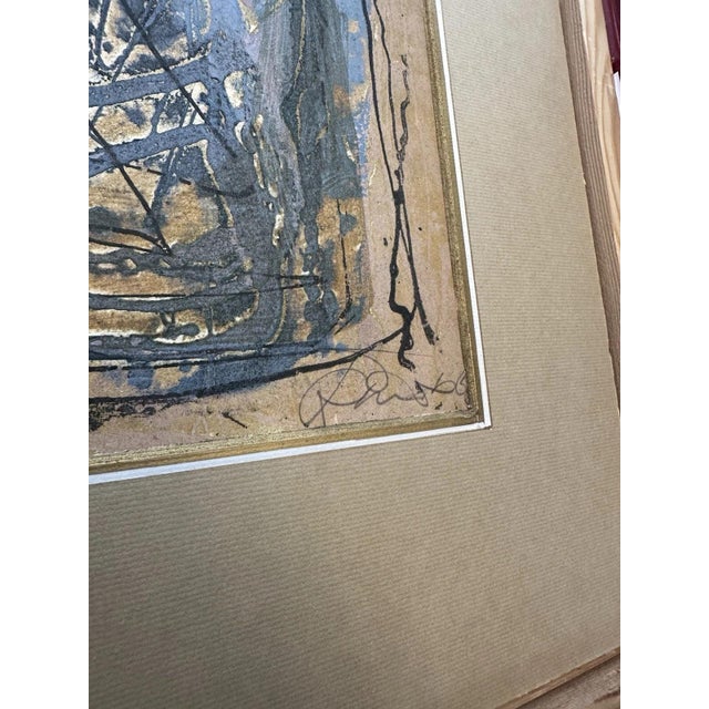 Modernist Artist, Abstract Figure Composition, Oil Painting on Canvas For Sale - Image 7 of 13