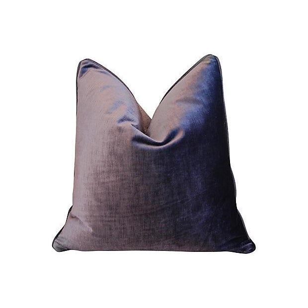 24 Custom Tailored Deep Eggplant Purple Velvet Feather Down