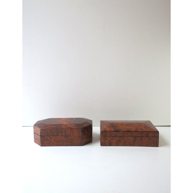 Wood Burl Wood Jewelry Box, Mid-20th Century For Sale - Image 7 of 13