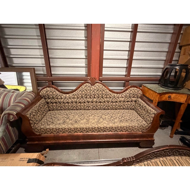 Wood Late 19th Century Victorian Era Sofa Duncan Phyfe Style For Sale - Image 7 of 12