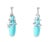 14K White Gold Turquoise Diamond Dangle Drop Earrings. These elegant earrings feature two pear-shaped natural turquoise...