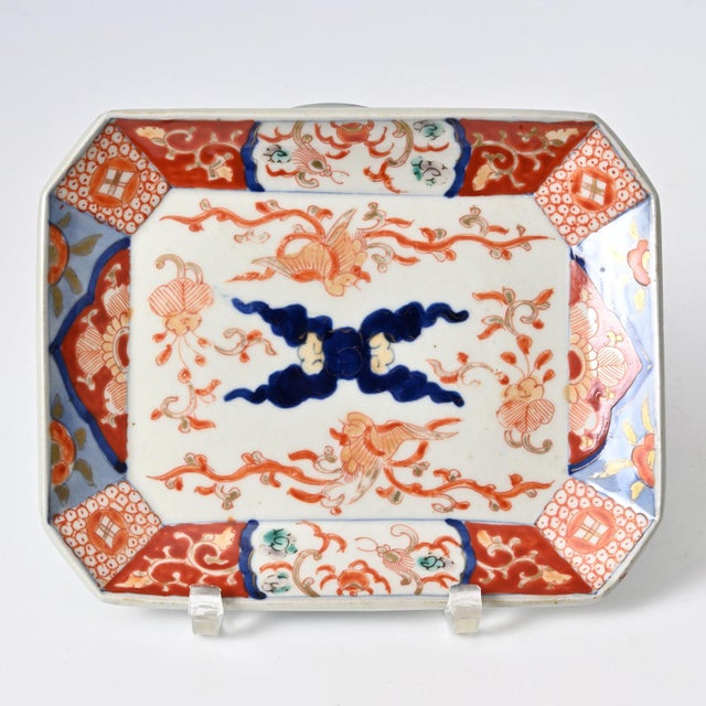 Antique Japanese Imari Rectangular Porcelain Dish, 1890s For Sale - Image 3 of 9