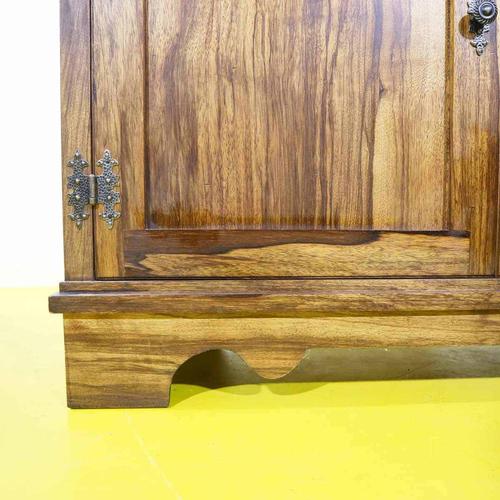 Brown Wood Sideboard with Glass Doors and Drawers For Sale - Image 8 of 15