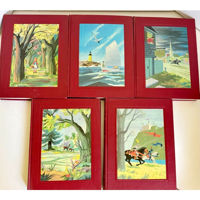 1960 “The Bookshelf for Boys and Girls” Complete 10-Volume Book Set For Sale - Image 4 of 11