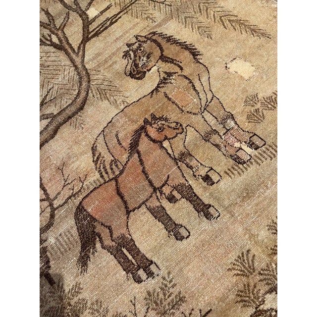 Traditional Antique Samarkand Animal Rug 6'8'' X 4'6'' For Sale - Image 3 of 7