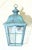 Vintage-Style Hand-Painted Verdigris Metal Hanging Pendant Lantern - 19”x10x10 For Sale - Image 10 of 11