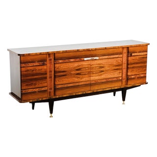 Art Déco French Walnut Sideboard by André Arbus, 1950s For Sale
