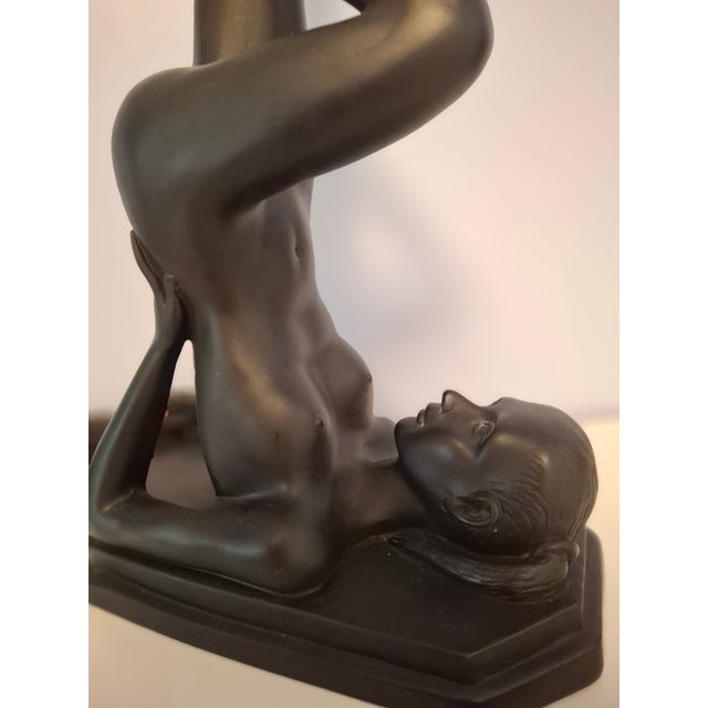 1970s Art Deco Style Nude Lady Table Lamps - Set of 3 For Sale In Greenville, SC - Image 6 of 18