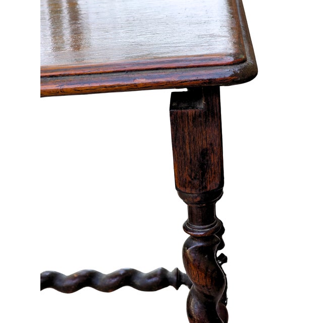 Pair of Oak Barley Twist Nesting Tables For Sale - Image 9 of 12