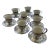 Antique Wagoner Sterling Silver and Lenox Demitasse Cups and Saucers Set- 16 Pieces For Sale