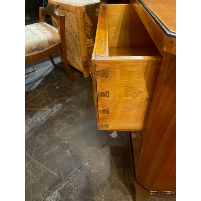 19th C. German Biedermeier Walnut Side Table For Sale - Image 10 of 10